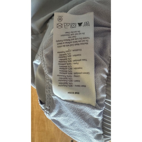 ASICS Womens Running Shorts Gray Elastic Waist Mesh Trim Zip Pocket Size Medium - Picture 7 of 7